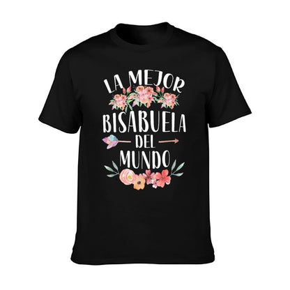 La Mejor Bisabuela Del Mundo Spanish Great Grandma Floral T-Shirt