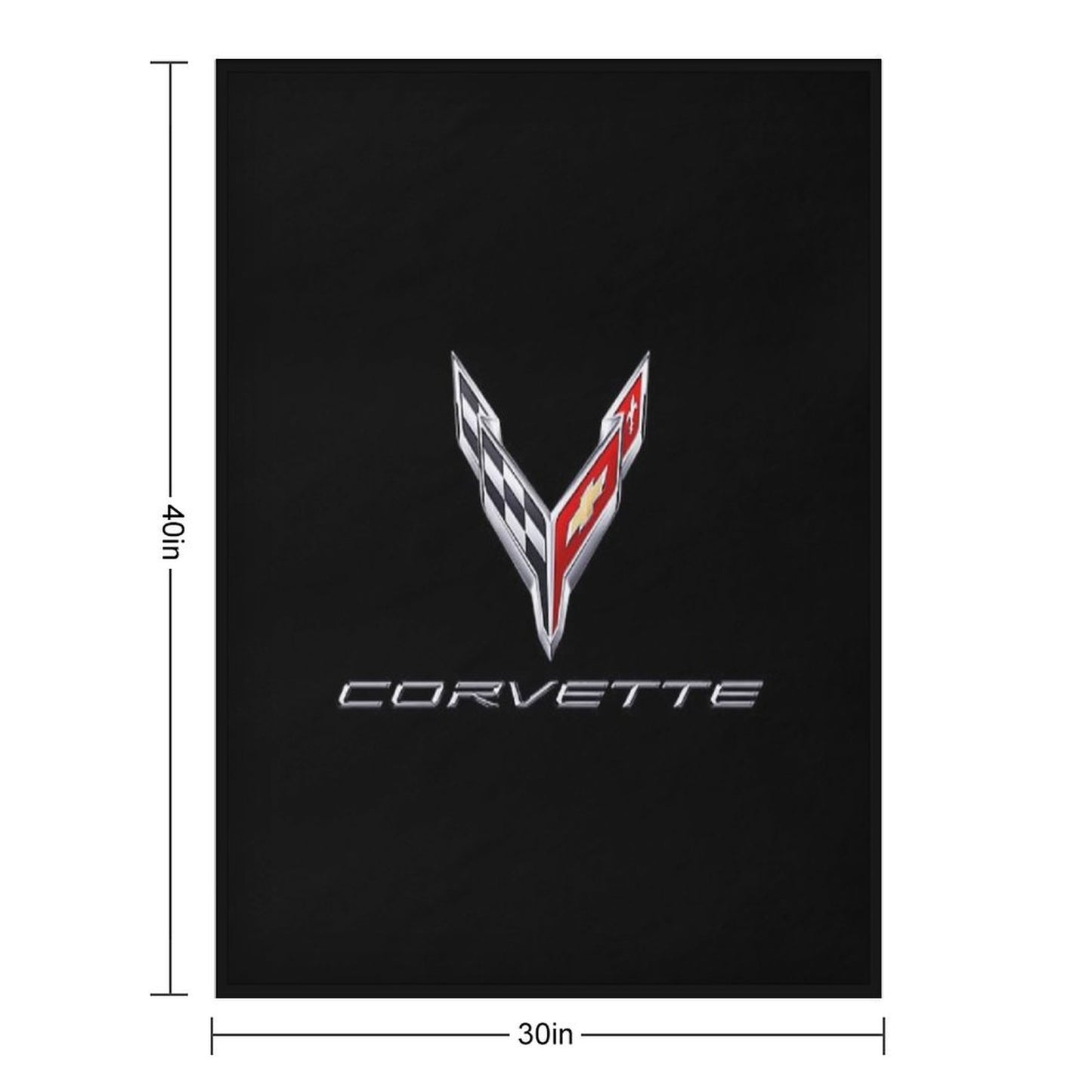 Best of Corvette Hi Logo Throw Blanket