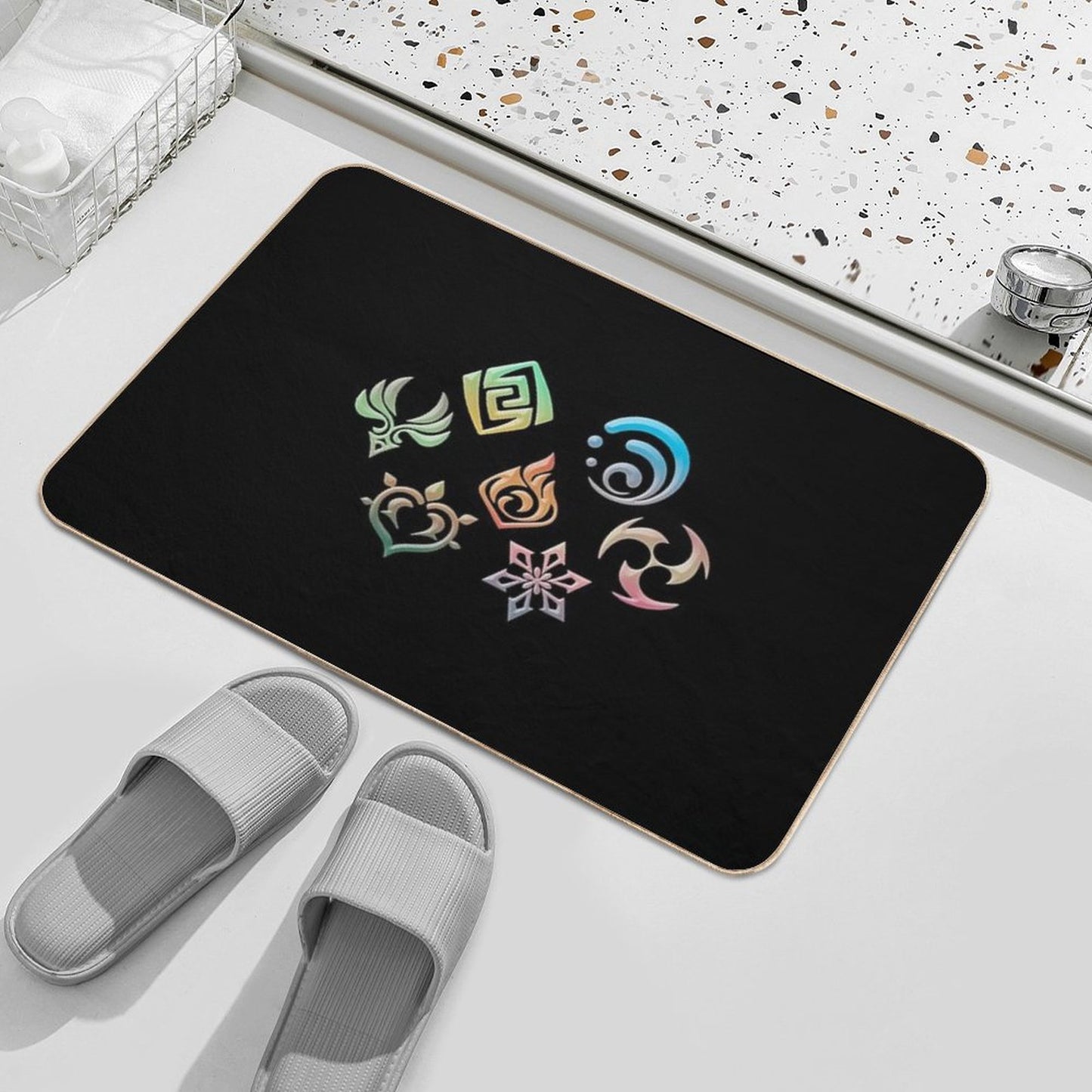 Genshin Impact Elements Bath Mat