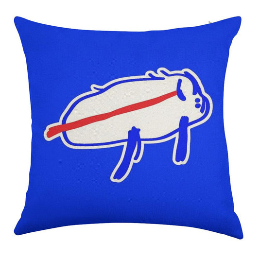 Josh Allen Drawing Linen Throw Pillow Cover