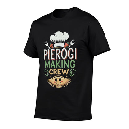 Pierogi Making Crew Christmas – Funny Polish Xmas  Heathered Texture T-Shirt