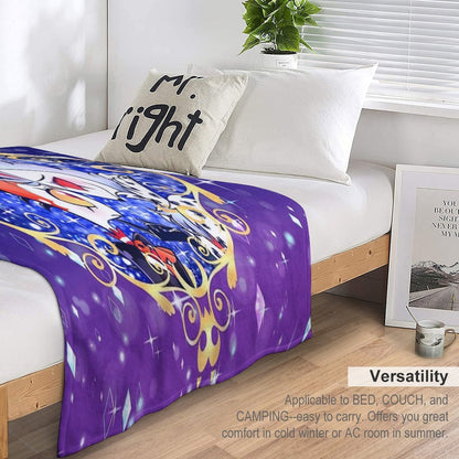 Helluva Boss Stolas And Blitzo Heart Frame Throw Blanket