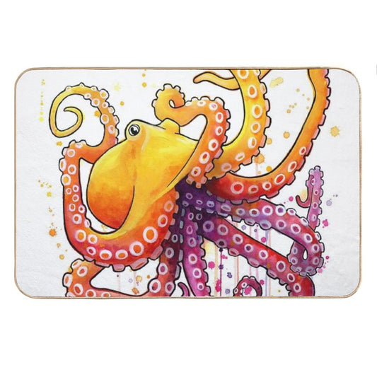 Octopus Sunrise Bath Mat