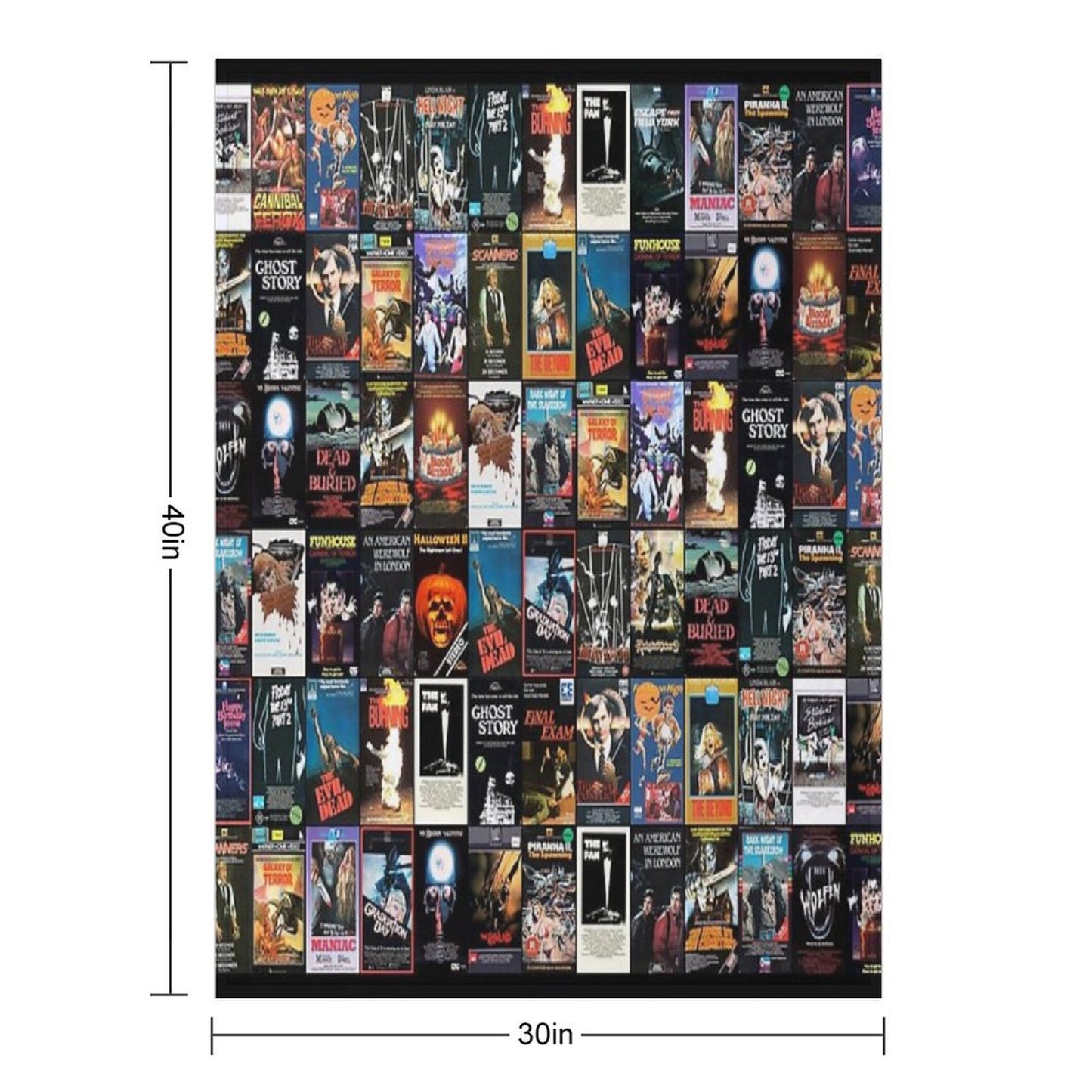 RETRO HORROR VHS ARTWORK - 1981 Throw Blanket