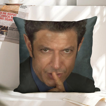 Jeff Goldblum Linen Throw Pillow Cover