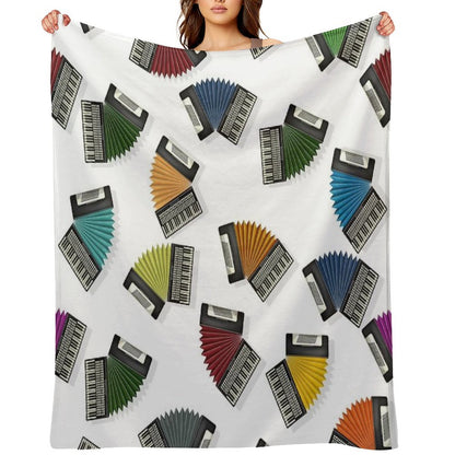 Accordions Throw Blanket