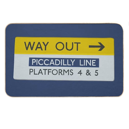 London Underground Way Out Sign (Picadilly Line) Bath Mat