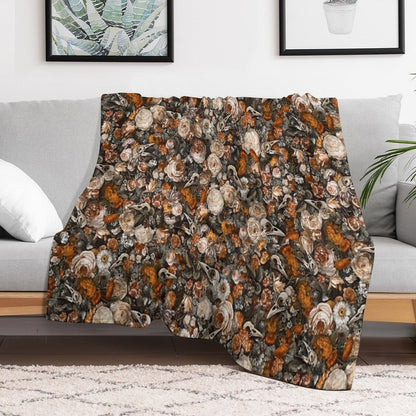 Baroque Macabre Throw Blanket