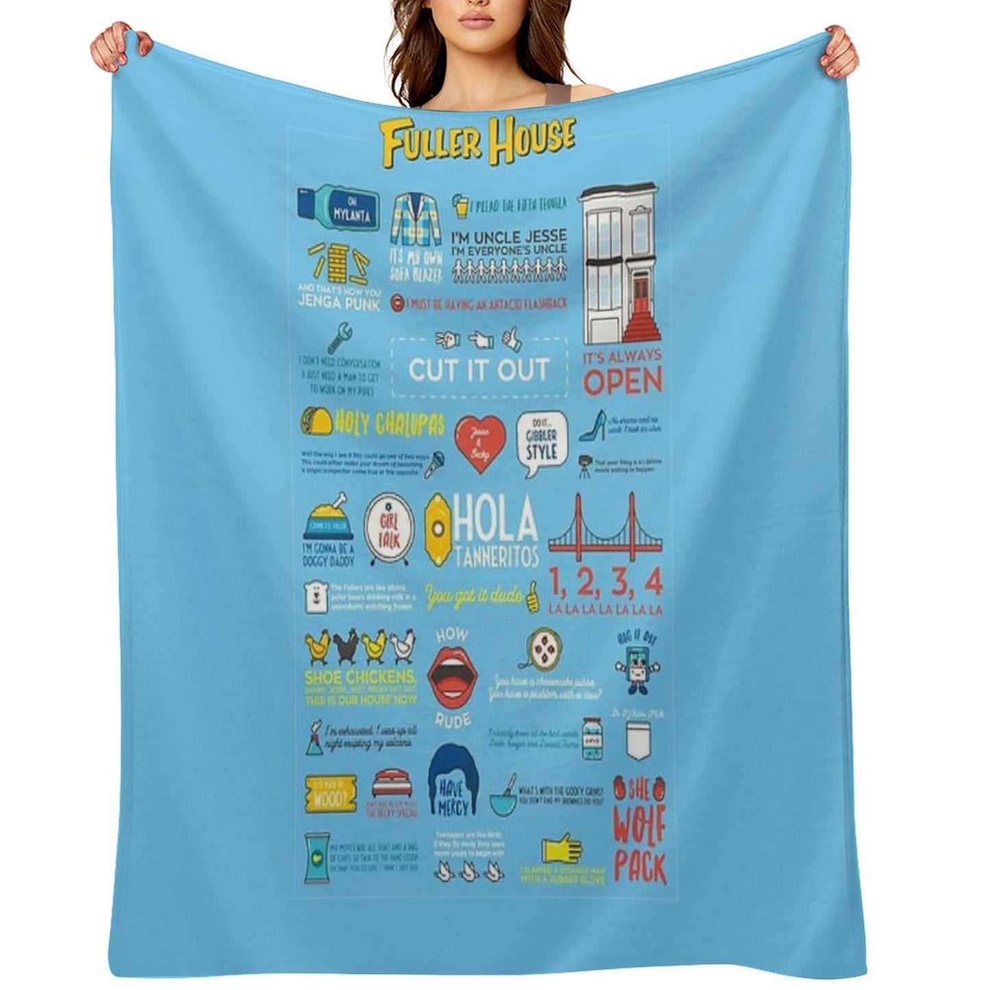 Fuller House Quotes Throw Blanket