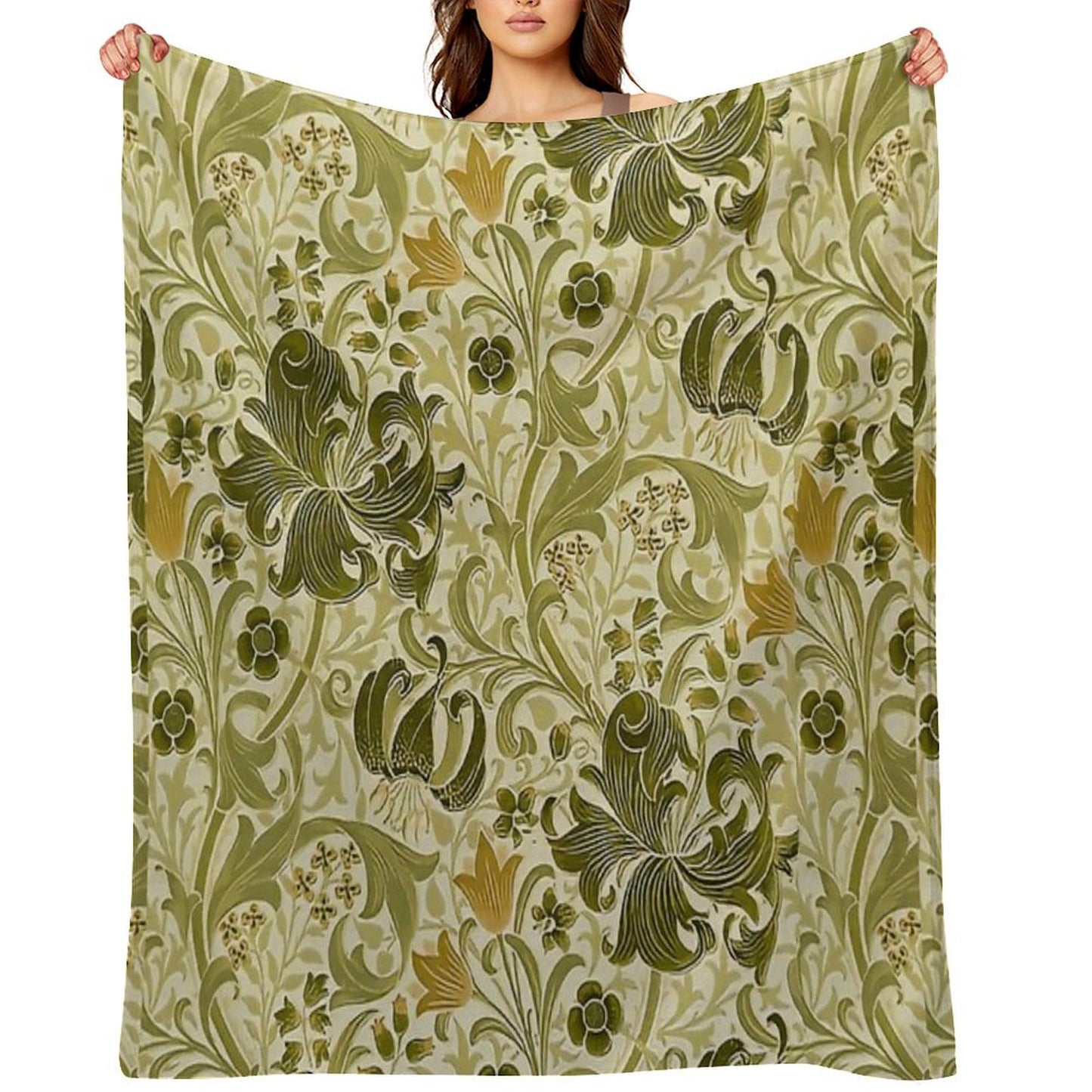 William Morris - Honeysucklea 'No,02. Throw Blanket