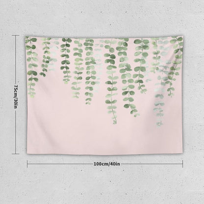 Eucalyptus Watercolor Pink Tapestry