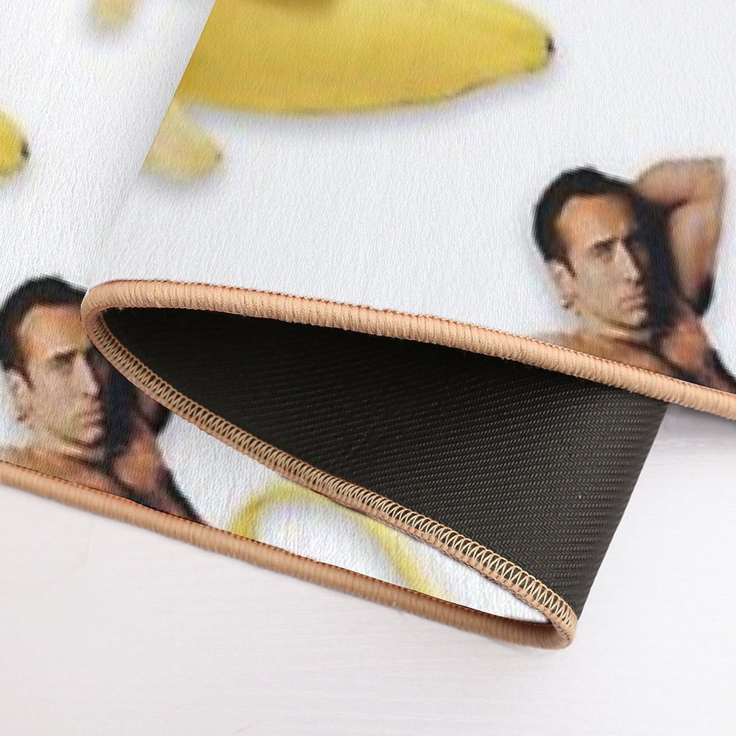 Nicolas Cage Banana Pattern Bath Mat