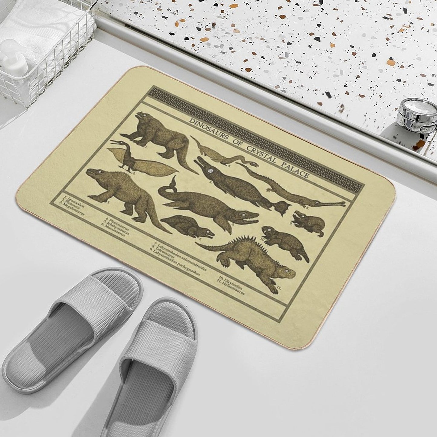 Dinosaurs of Crystal Palace Bath Mat