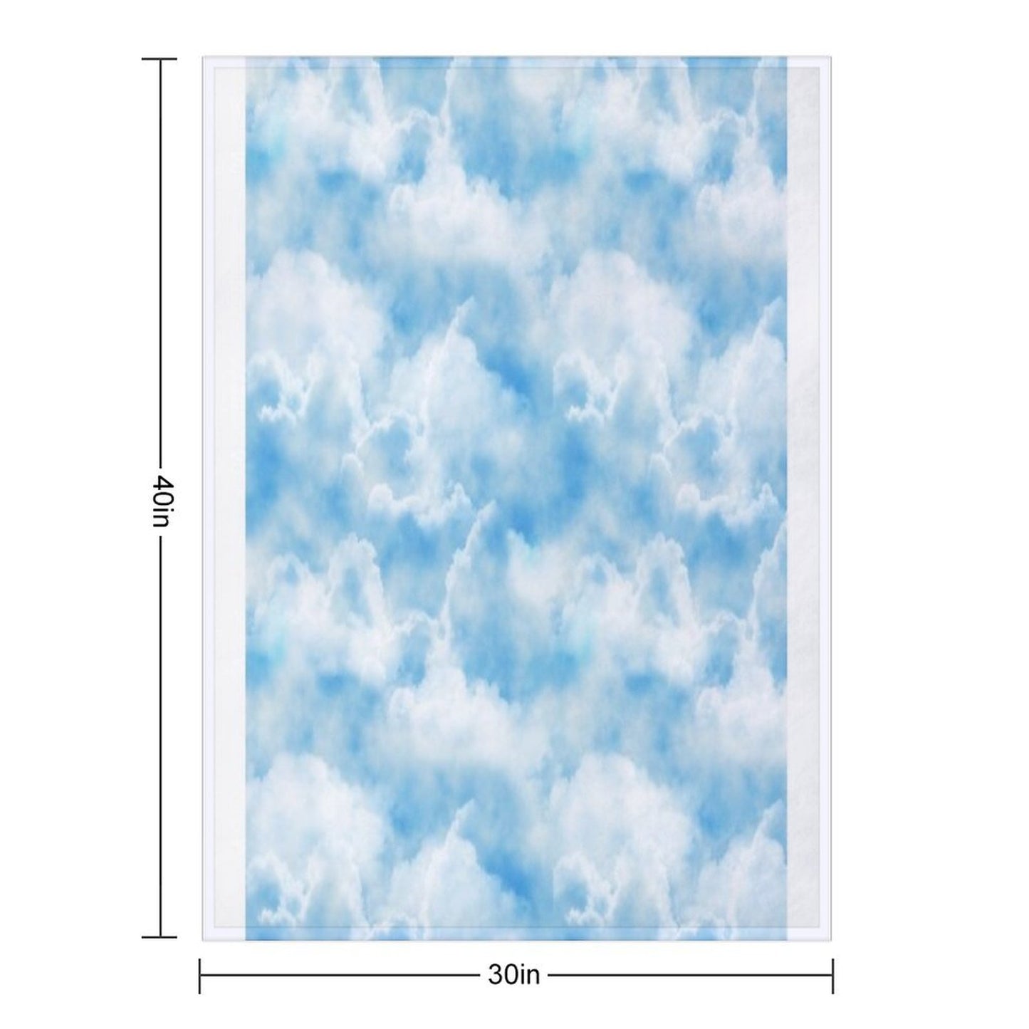 Clouds Print Throw Blanket