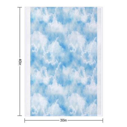 Clouds Print Throw Blanket