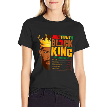 Juneteenth Black King Nutritional Facts  Polyester Blend T-Shirt