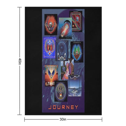 Vintage Tour Music Band Singer Albums Throw Blanket