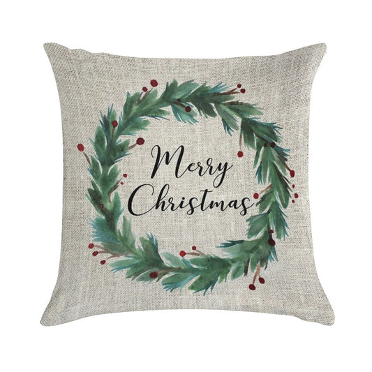 Christmas Wreath Soft Ultra-Soft Texture Throw Pillow