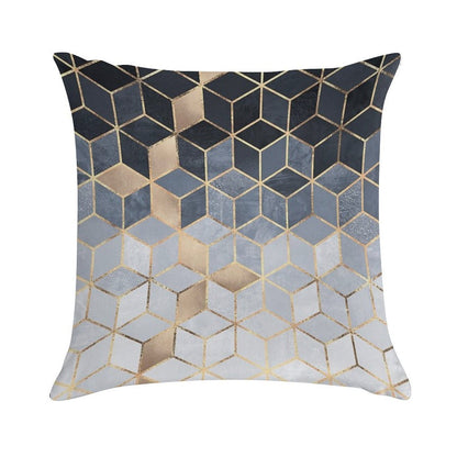 Soft Blue Gradient Cubes Soft Washable Throw Pillow