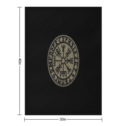 Vegvisir, Viking Compass, Norse, Symbol, Protection, Nordic, Vikings Throw Blanket