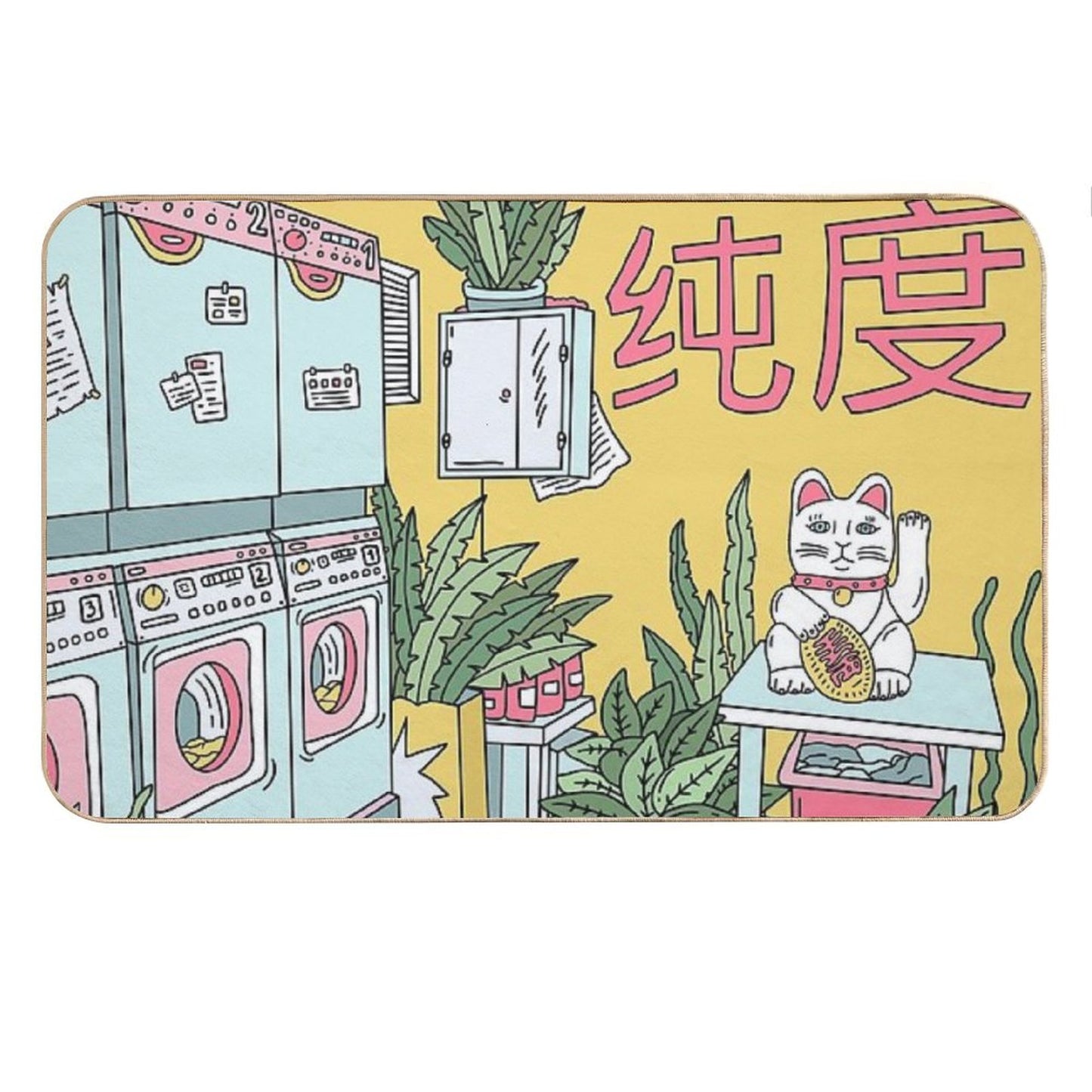 MANEKI WASH GREEN Bath Mat