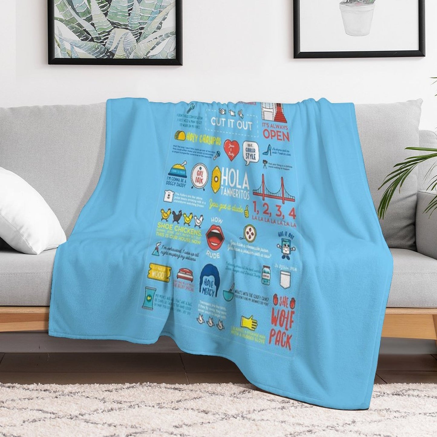 Fuller House Quotes Throw Blanket