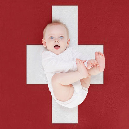 Swiss Cross Red Throw Blanket