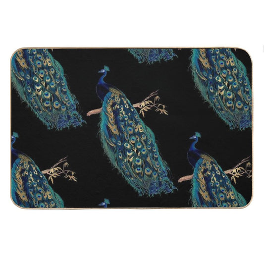 Vintage Peacock Bath Mat