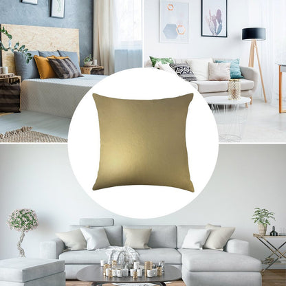 Metallic Gold Linen Throw Pillow Cover