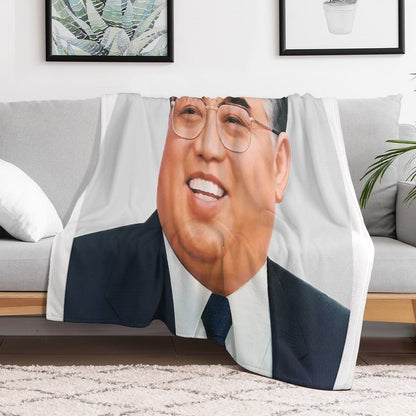 Kim Il Sung Throw Blanket