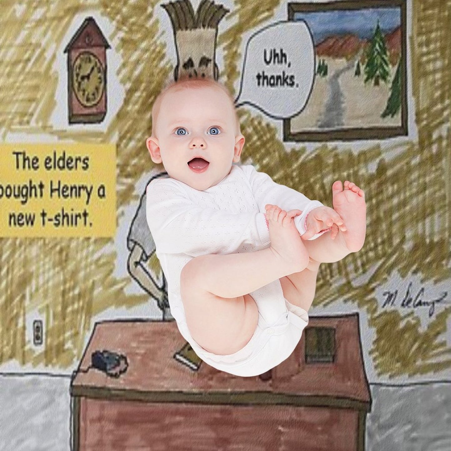 Henry The Preacher with The T-Shirt Bullseye Throw Blanket