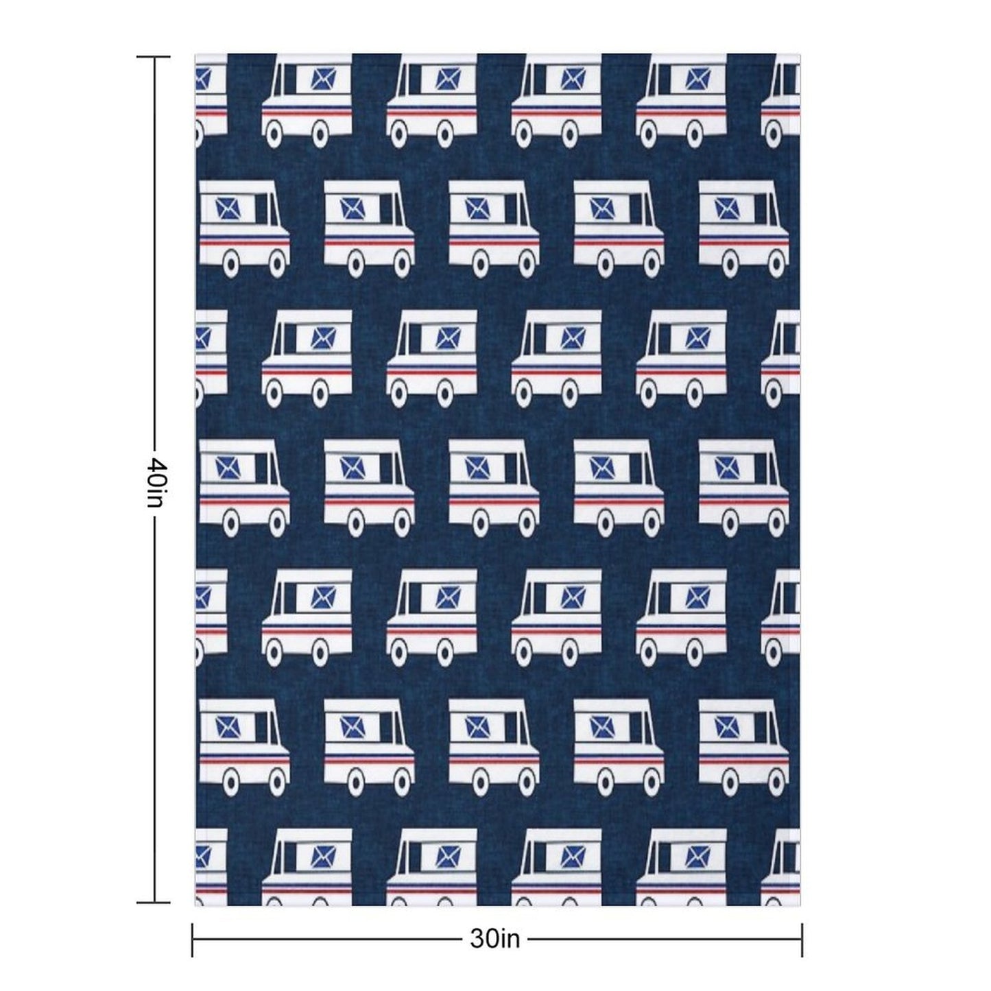 Mail Trucks - Blue Throw Blanket