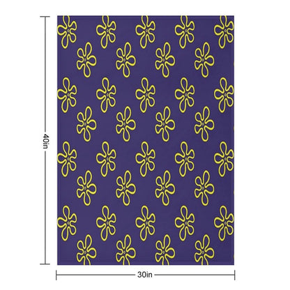 Spongebob's Floral Pattern (Purple) Throw Blanket