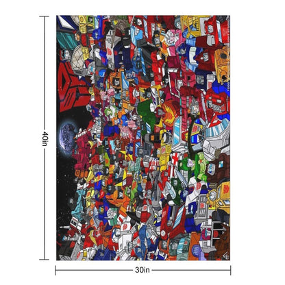 2022 Updated G1 Autobots Poster Throw Blanket