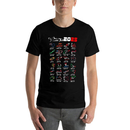 Calendar Formula Race Cars 2025 Circuits Colors  Classic T-Shirt