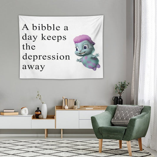 Bibble Meme - A Bibble A Day Keeps The Depression Away Tapestry