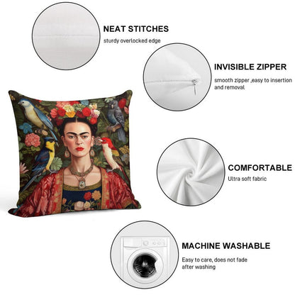 Frida Kahlo 7 Soft High-Density Material Throw Pillow