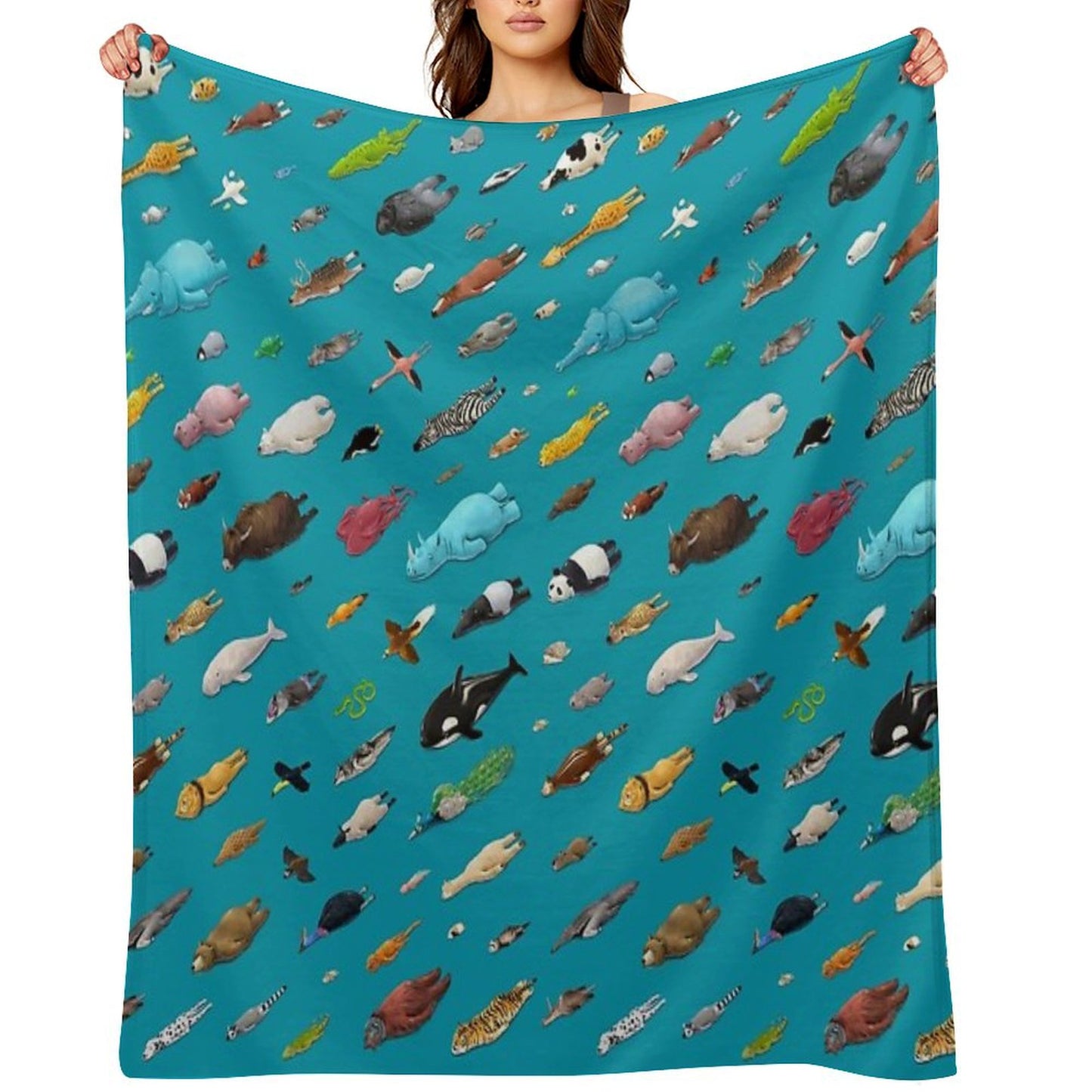 Sleeping Animals Throw Blanket