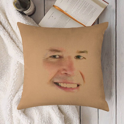 Neil Breen Linen Throw Pillow Cover