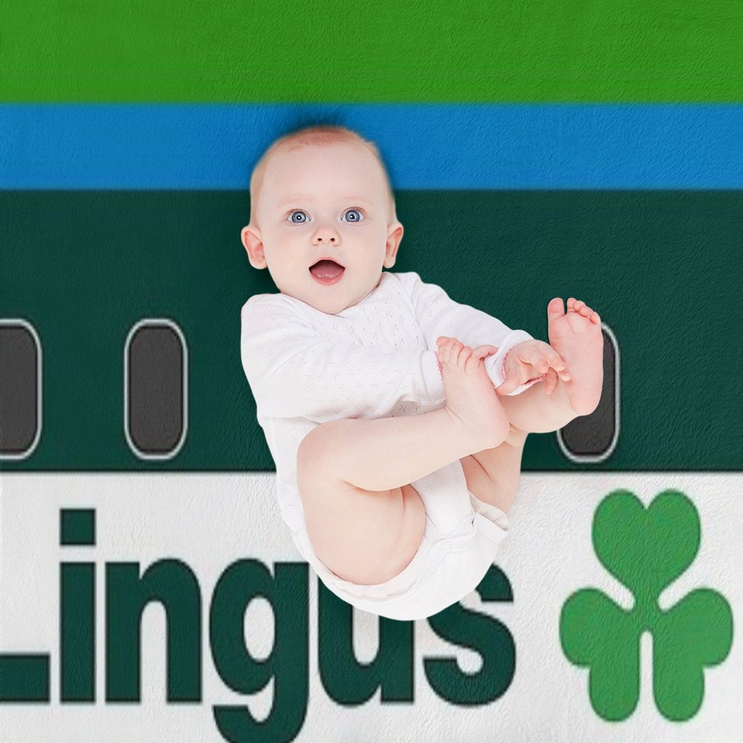 Plane Tees - Aer Lingus (1980s) Throw Blanket