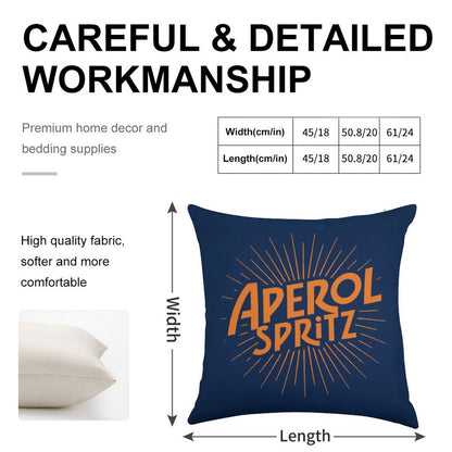 APEROL SPRITZ Linen Throw Pillow Cover