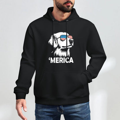 Golden Retriever 4th of July Merica Easy Care Hoodie