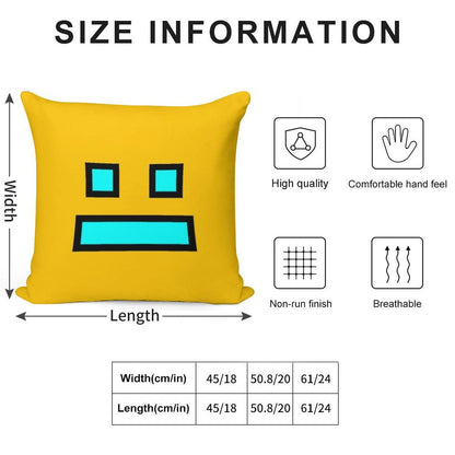 Geometry Dash Soft Anti-Pilling Throw Pillow