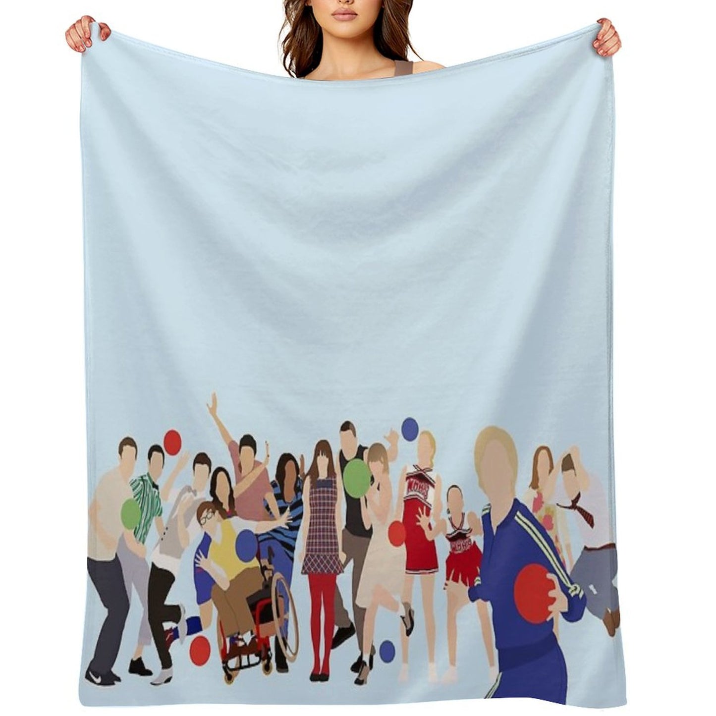 Glee Characters Throw Blanket