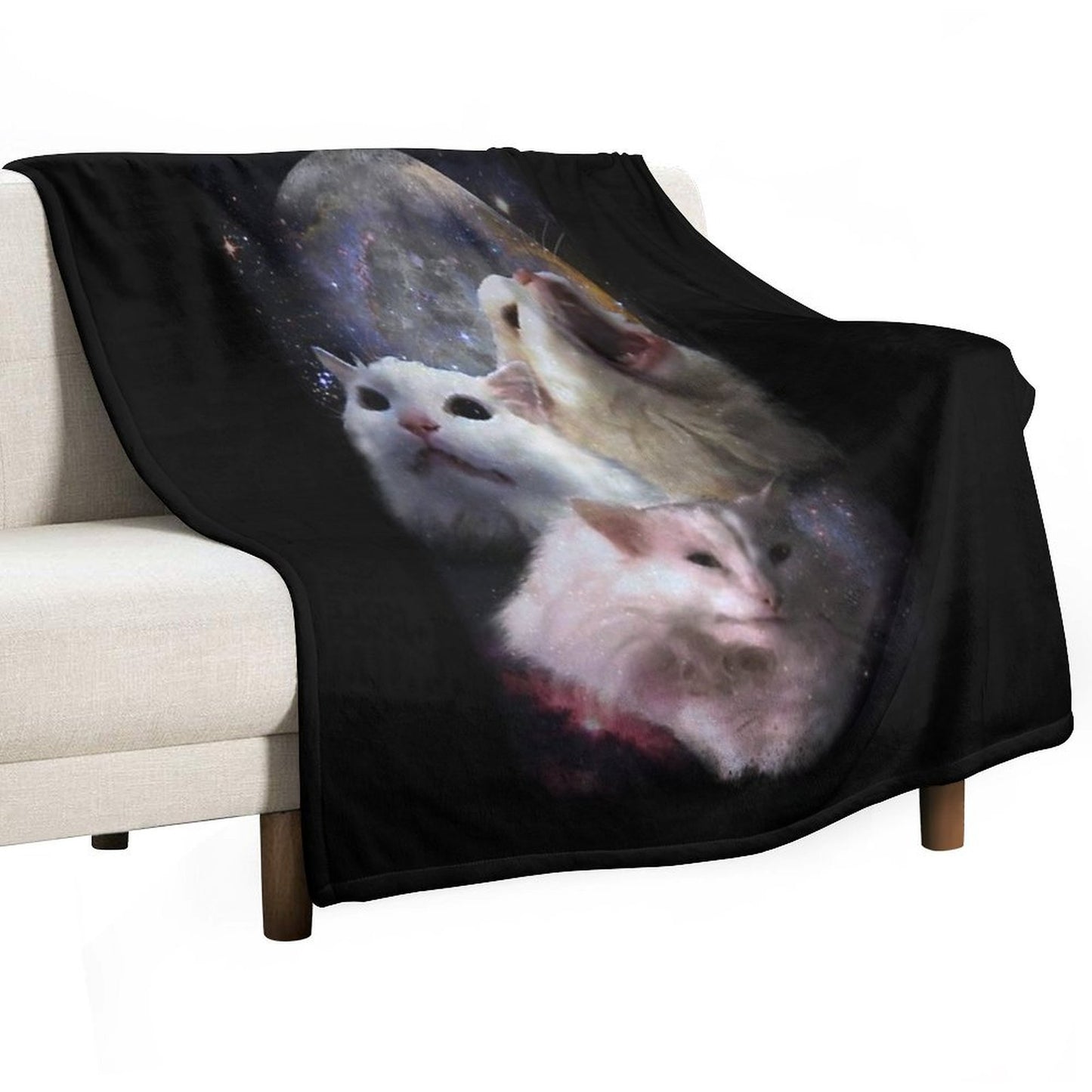 Triple Thurston Moon Cats! Throw Blanket
