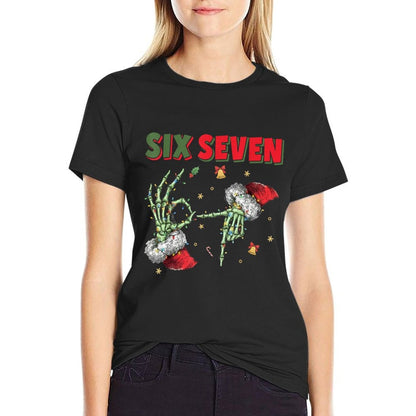 6 7 Funny Christmas Six Seven for Kids Women Men Girls  Versatile T-Shirt