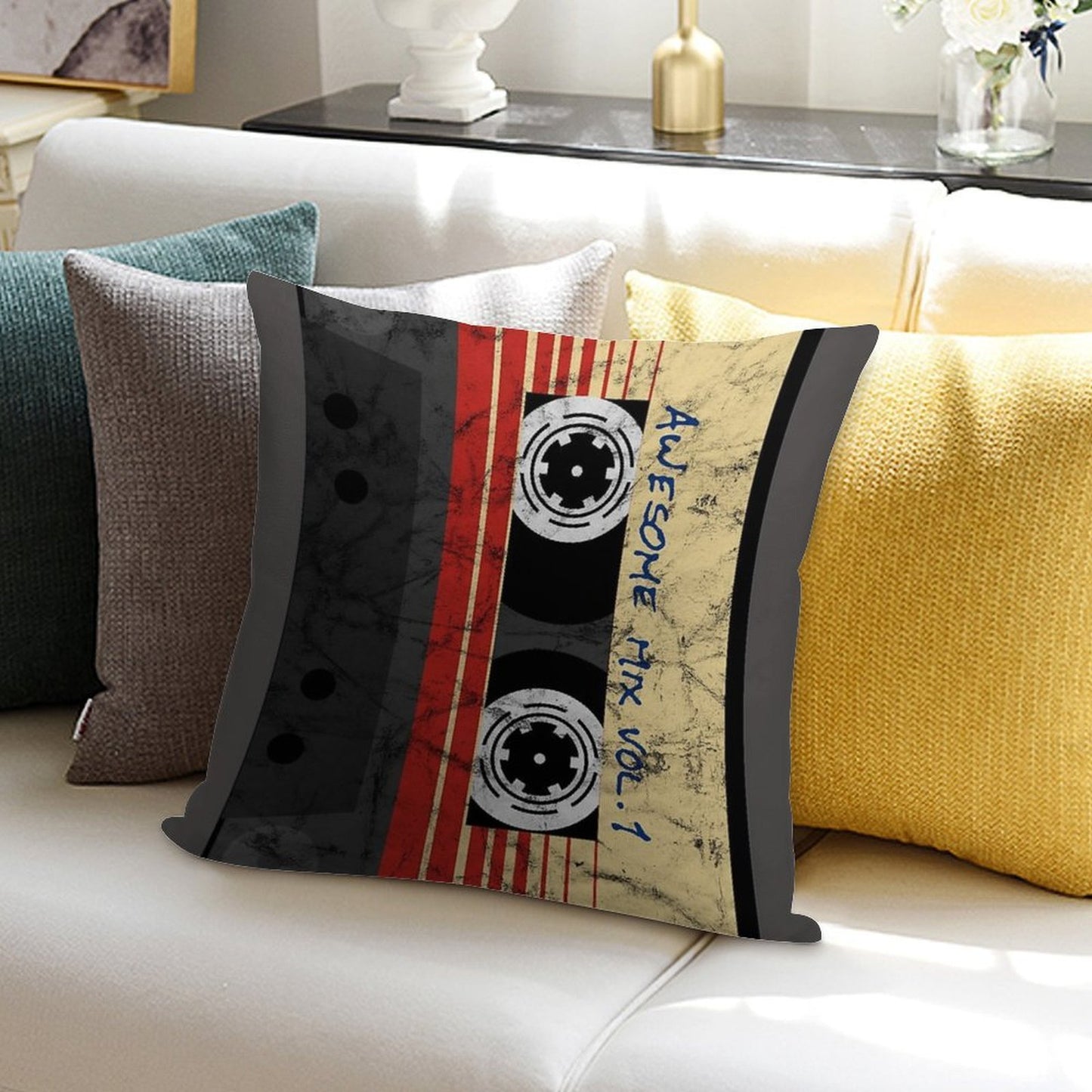 Vintage Awesome Mixtape Vol. 1 Soft Style Accent Throw Pillow