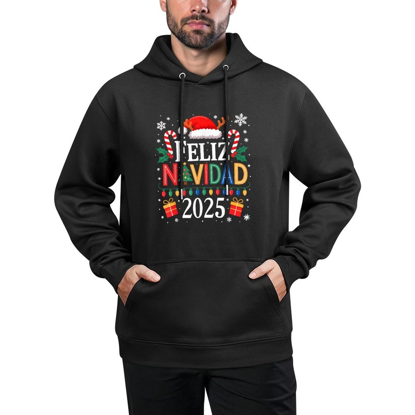 Feliz Navidad 2025 Matching Family Spanish Christmas Mexican Customizable Surface Hoodie