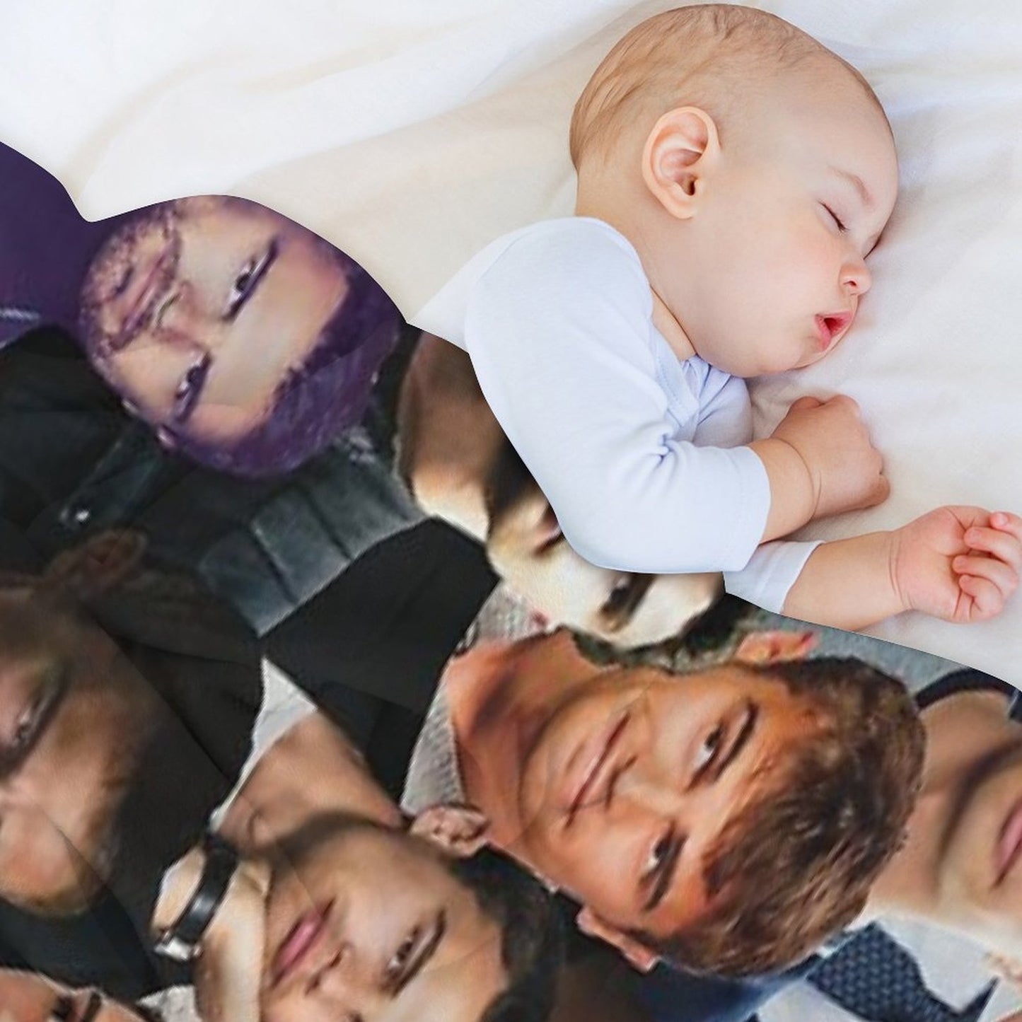 Theo James Photo Collage Throw Blanket