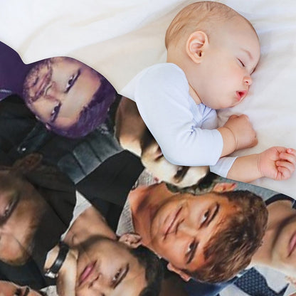 Theo James Photo Collage Throw Blanket